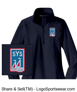 Sport-Tek Ladies Sport-Wick Stretch 1/2-Zip Pullover Design Zoom